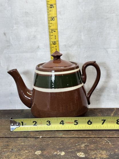 Vintage Brown Betty Ceramic Tea Pot  #S-1814