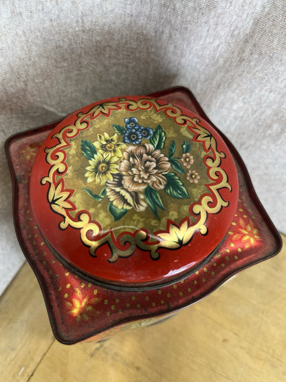 England Vintage Empty Tea Tin