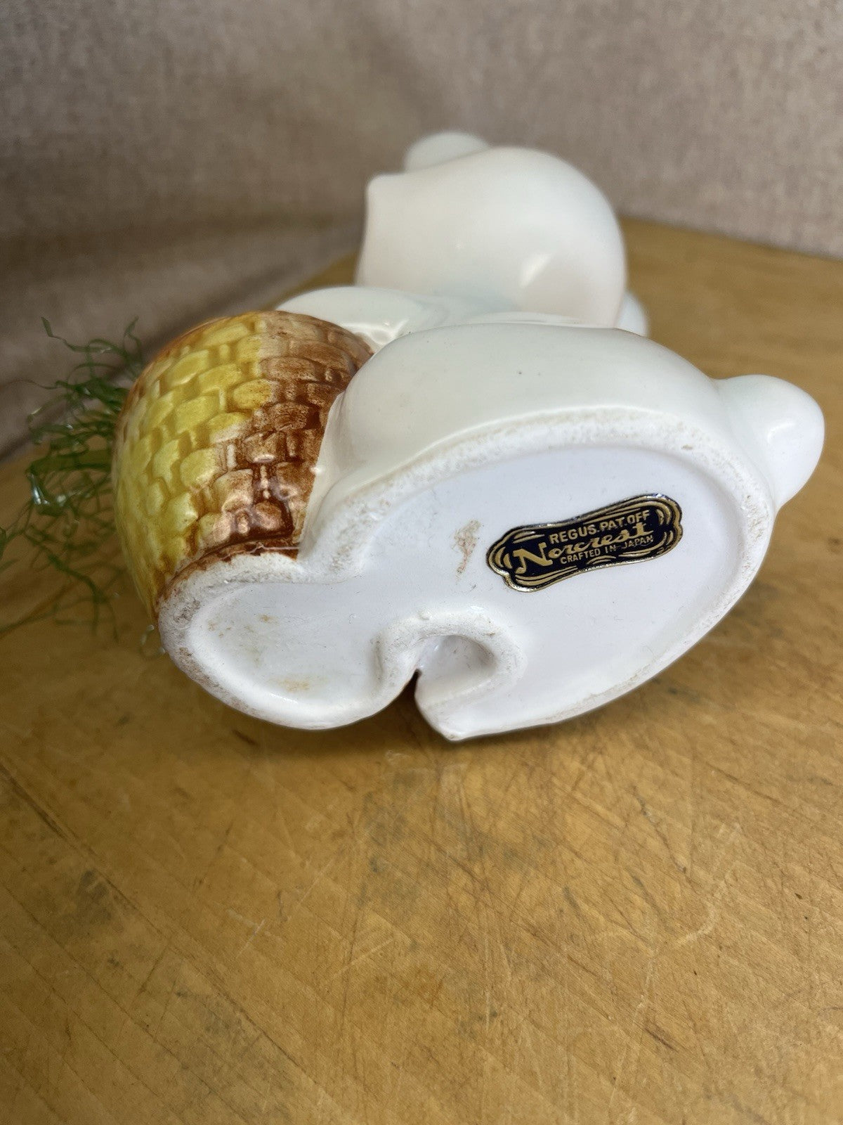 Norcrest Vintage Easter Rabbit W/basket