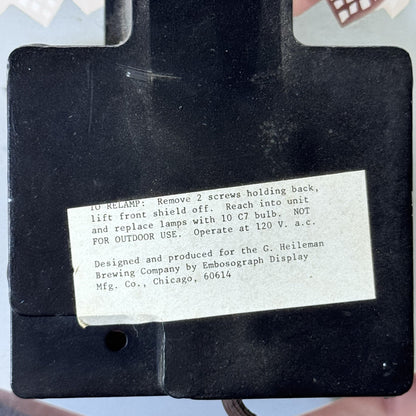 Heilemans Old Style Working Beer Sign Vintage