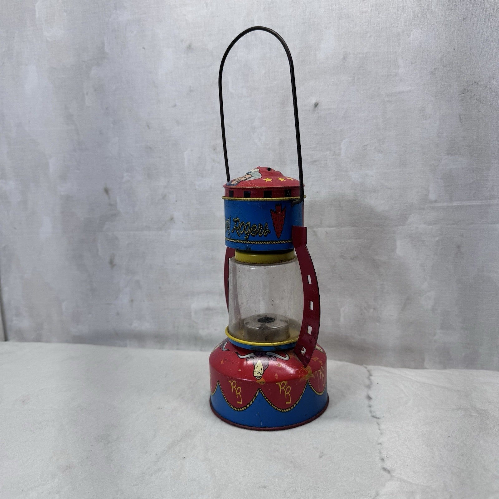 Roy Rogers Ohio Arts Tin Litho Child’s Toy Lantern  Vintage