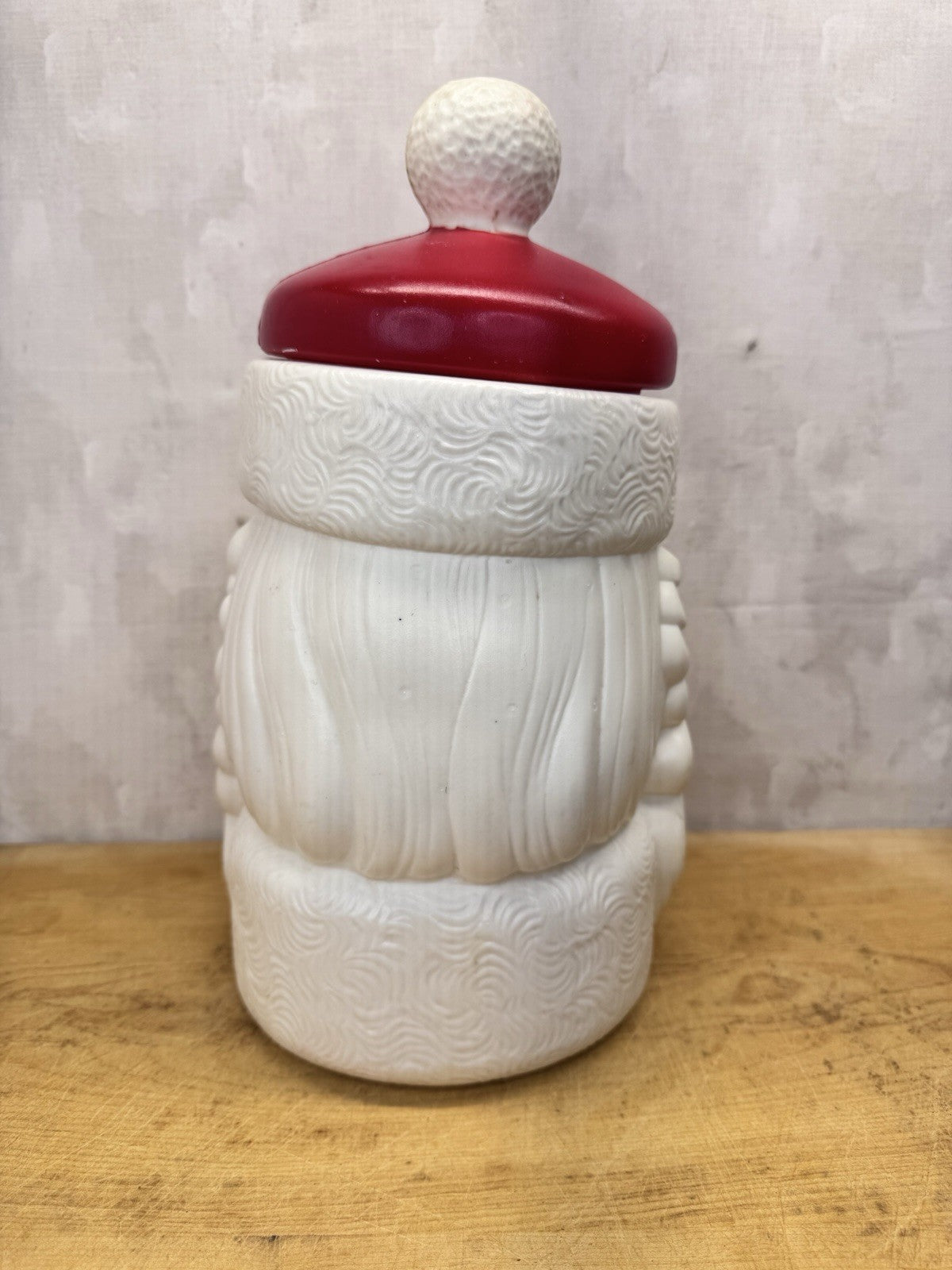 Vintage Blowmold Santa Cookie Jar #1096