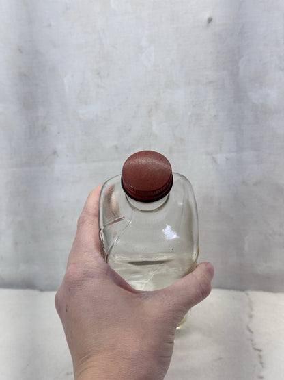 Lemon Oil Polish Vintage Glass Bottle Paper Label