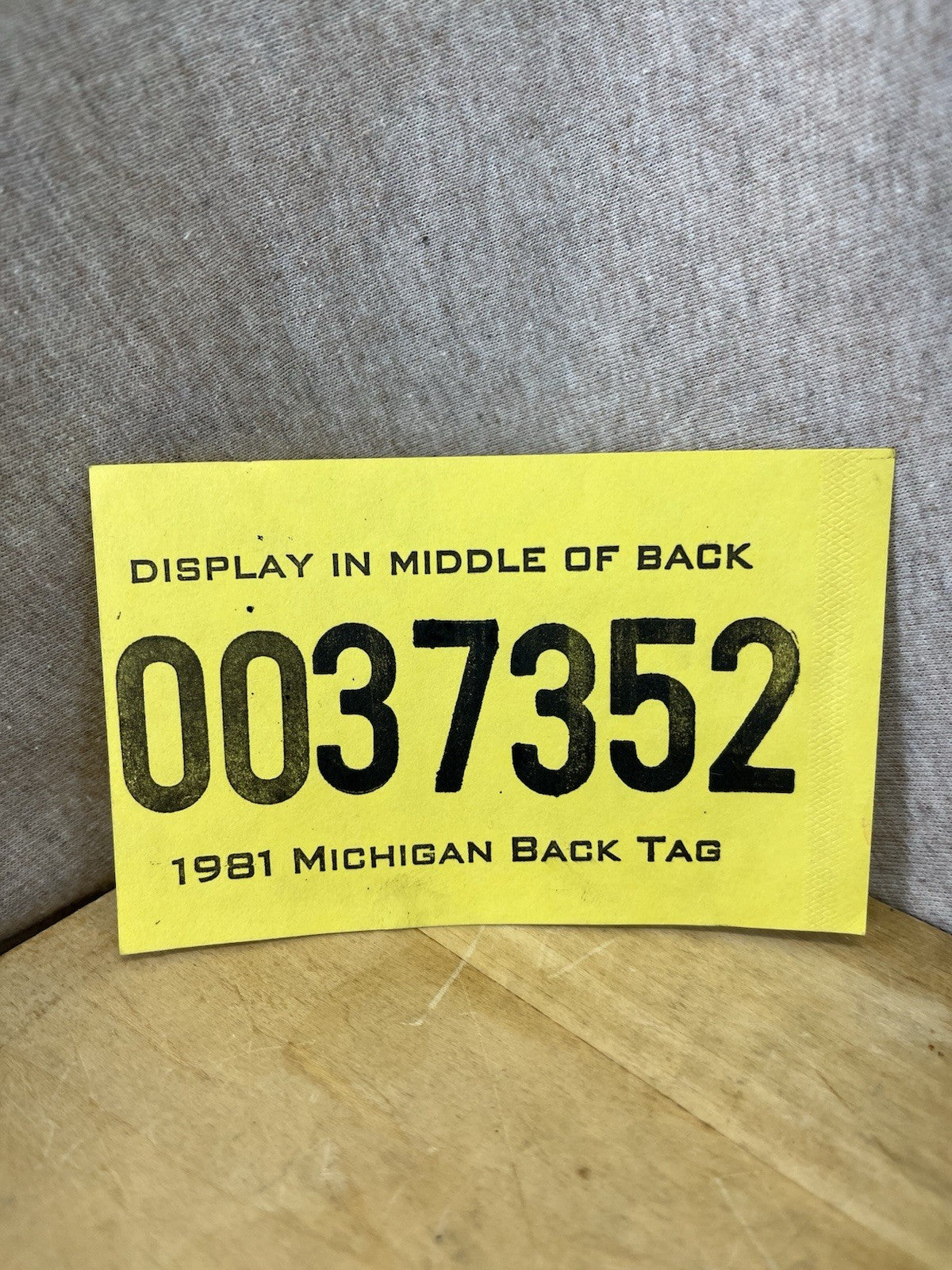 Michigan 1981 Deer Back Tag