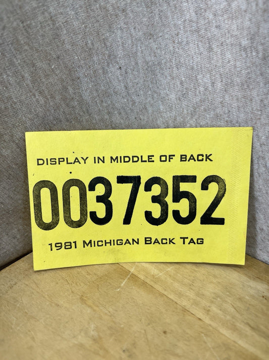 Michigan 1981 Deer Back Tag