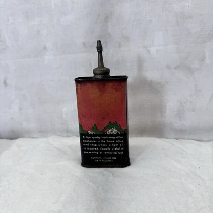 Texaco Home Lubricant Oil Tin Can Vintage