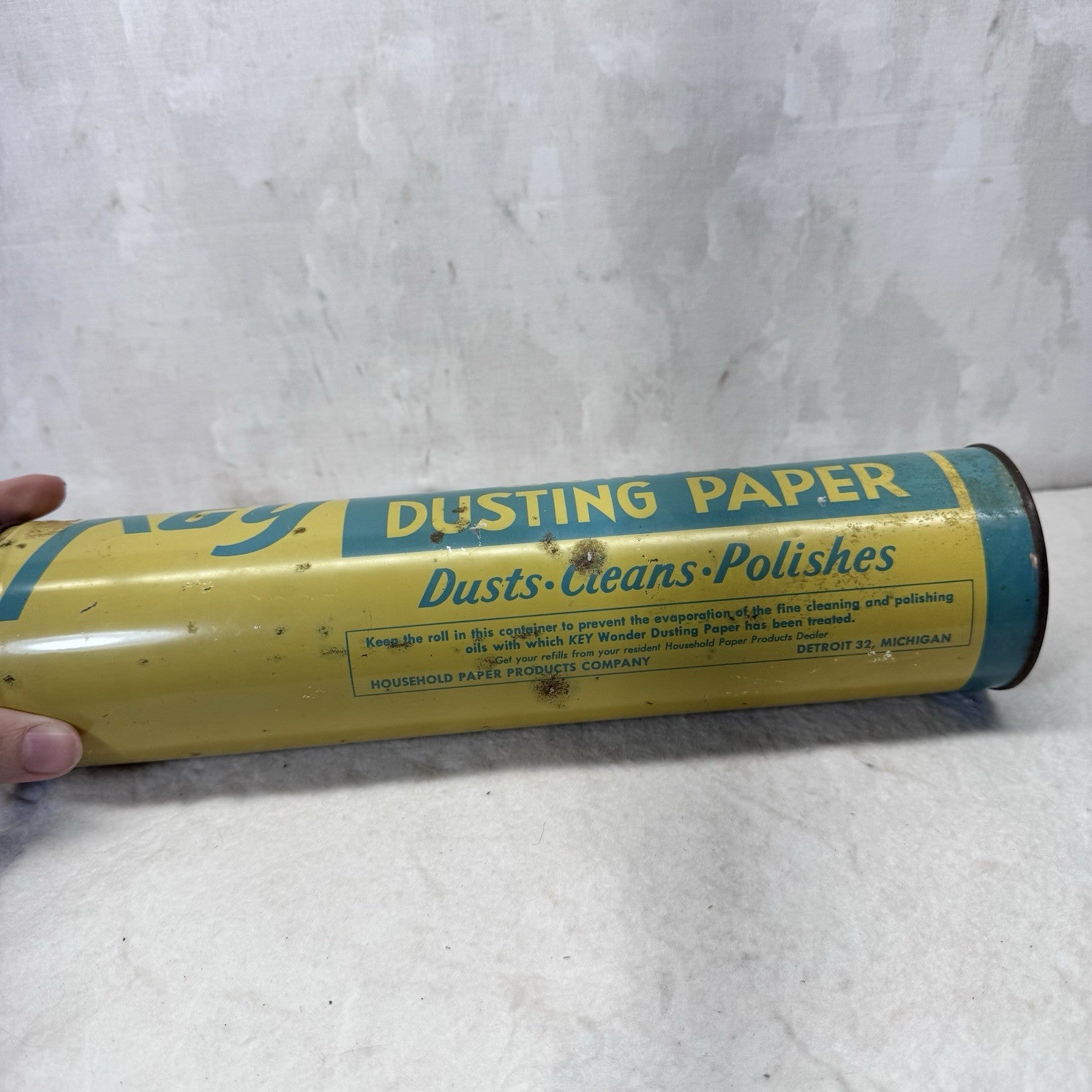 Key Wonder Dusting Paper Tin NOS Vintage