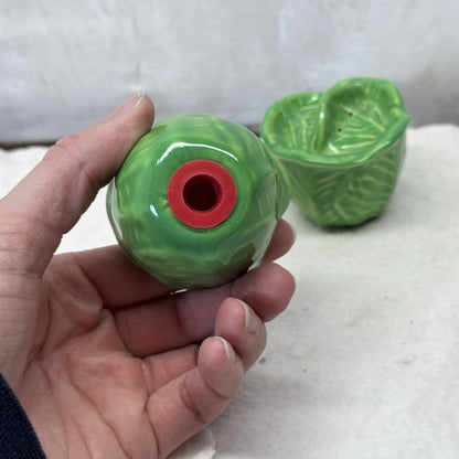 Lettuce Cabbage Vintage Salt Pepper Shakers