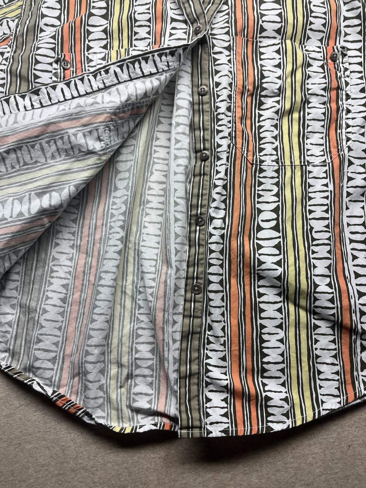 1980s Women’s Striped Cotton S Sleeve Top