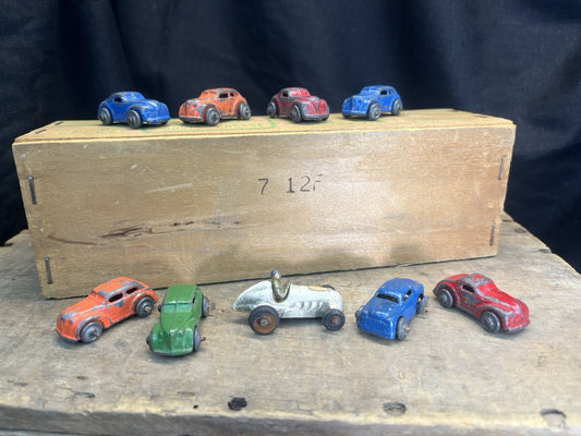 Vintage Mancave 9 Mini Metal Cars