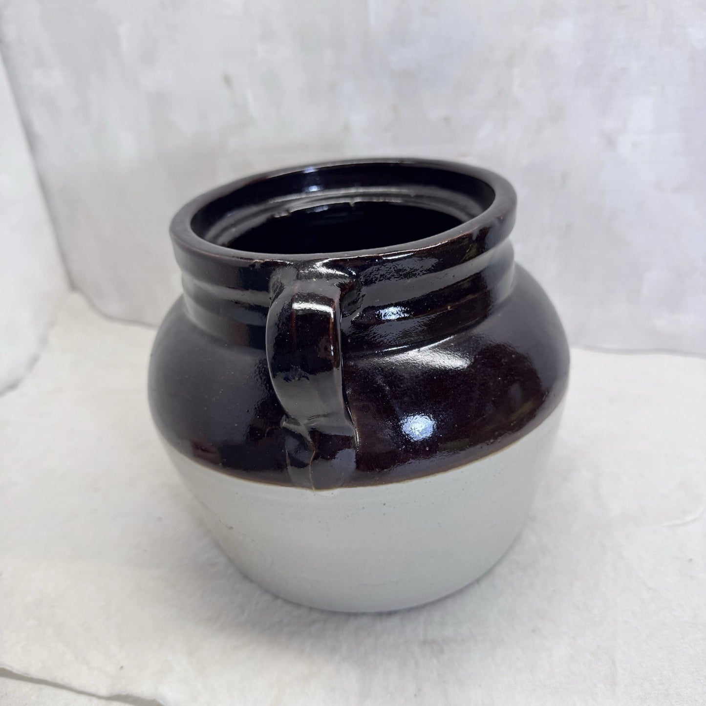 Vintage Stoneware Pot Red Wing No Lid 