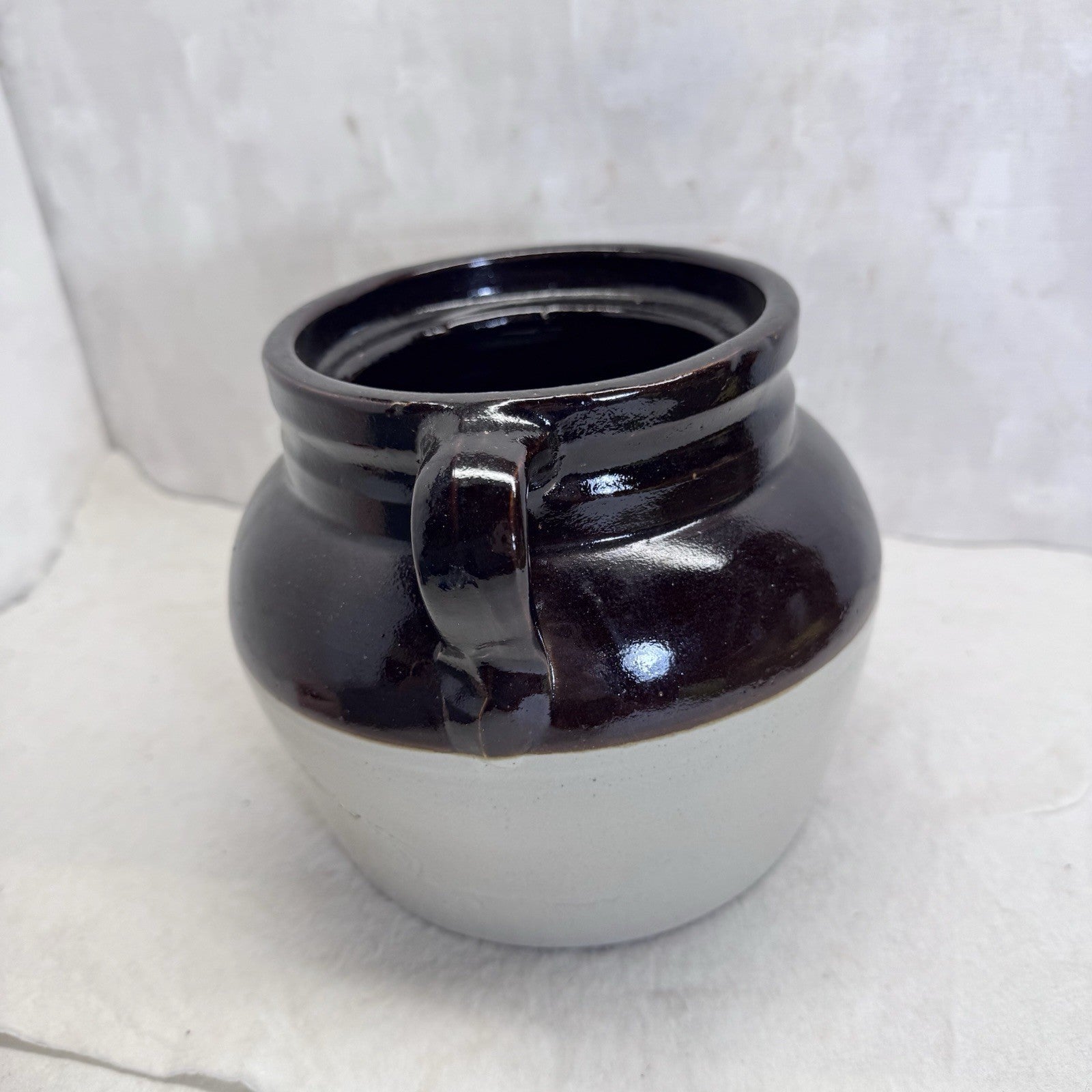 Vintage Stoneware Pot Red Wing No Lid 