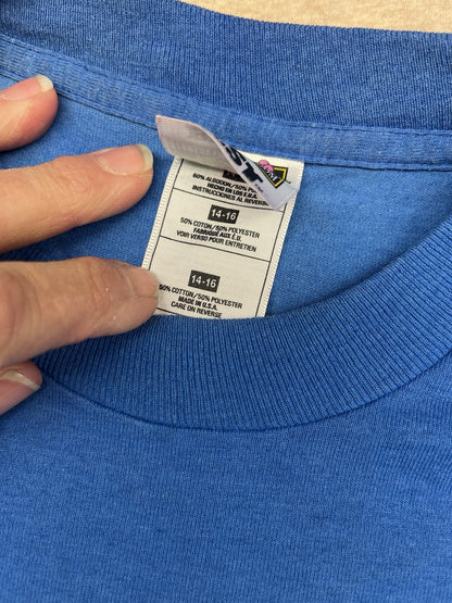 1990s Youth Blue Knit Tshirt