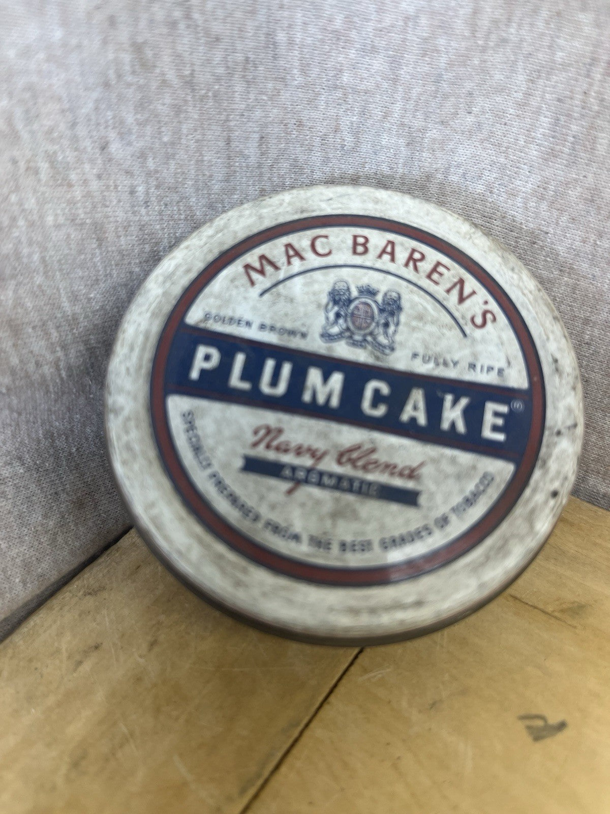 Mac Barns Plum Cake Navy Blend Tobacco Empty Tin