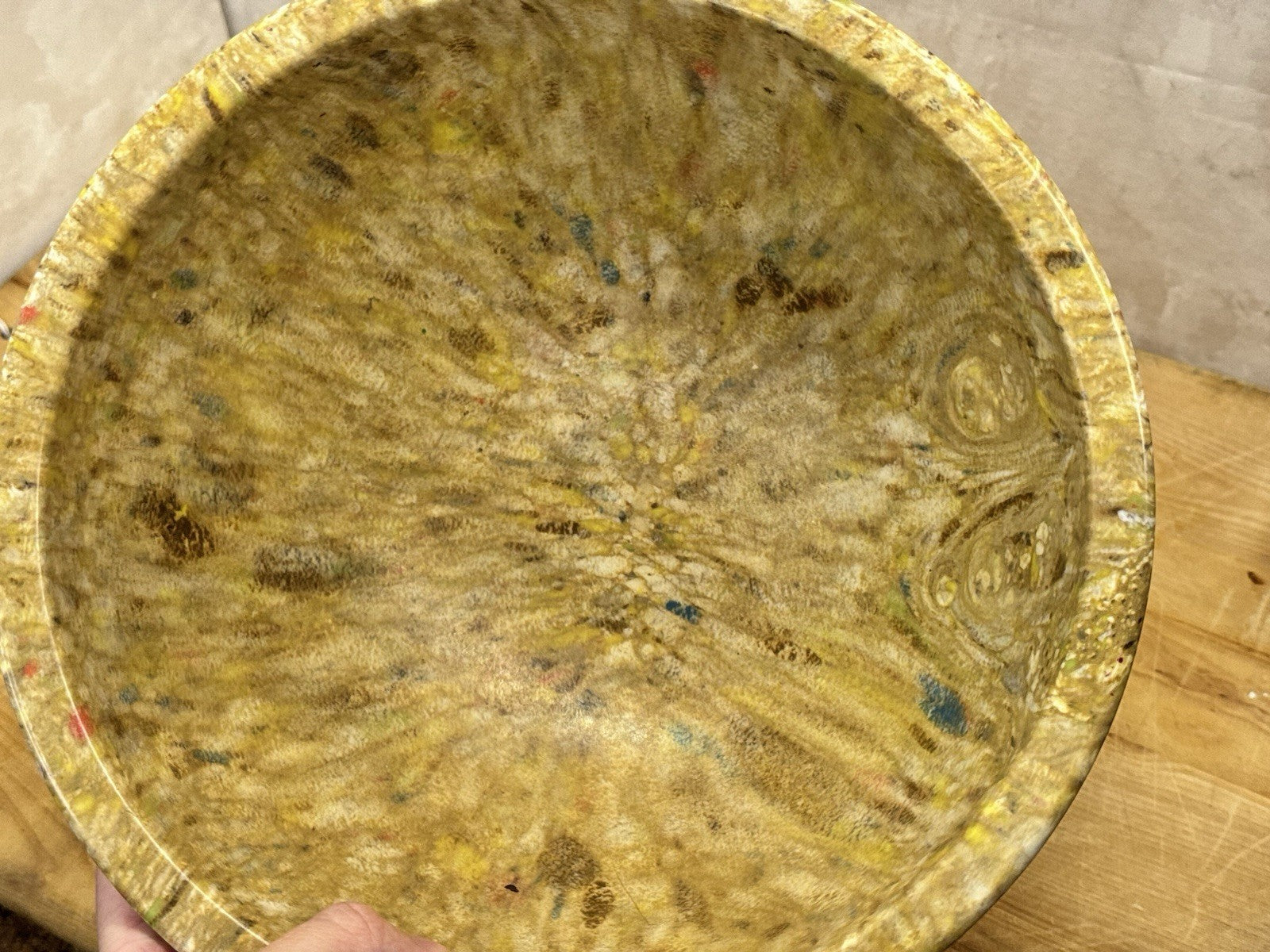 Texas Ware Vintage Splatter Confetti Melamine Bowl #1158