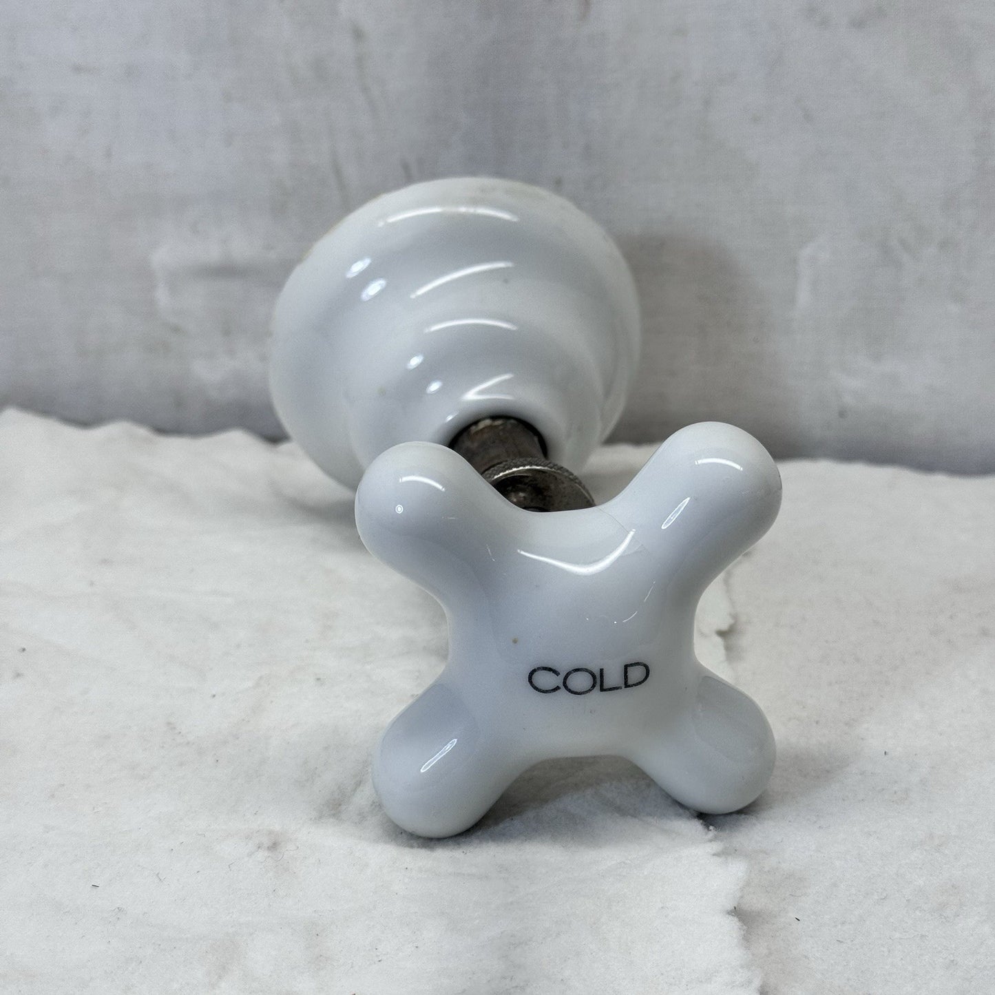 Porcelain Sink “Cold” Handle Antique