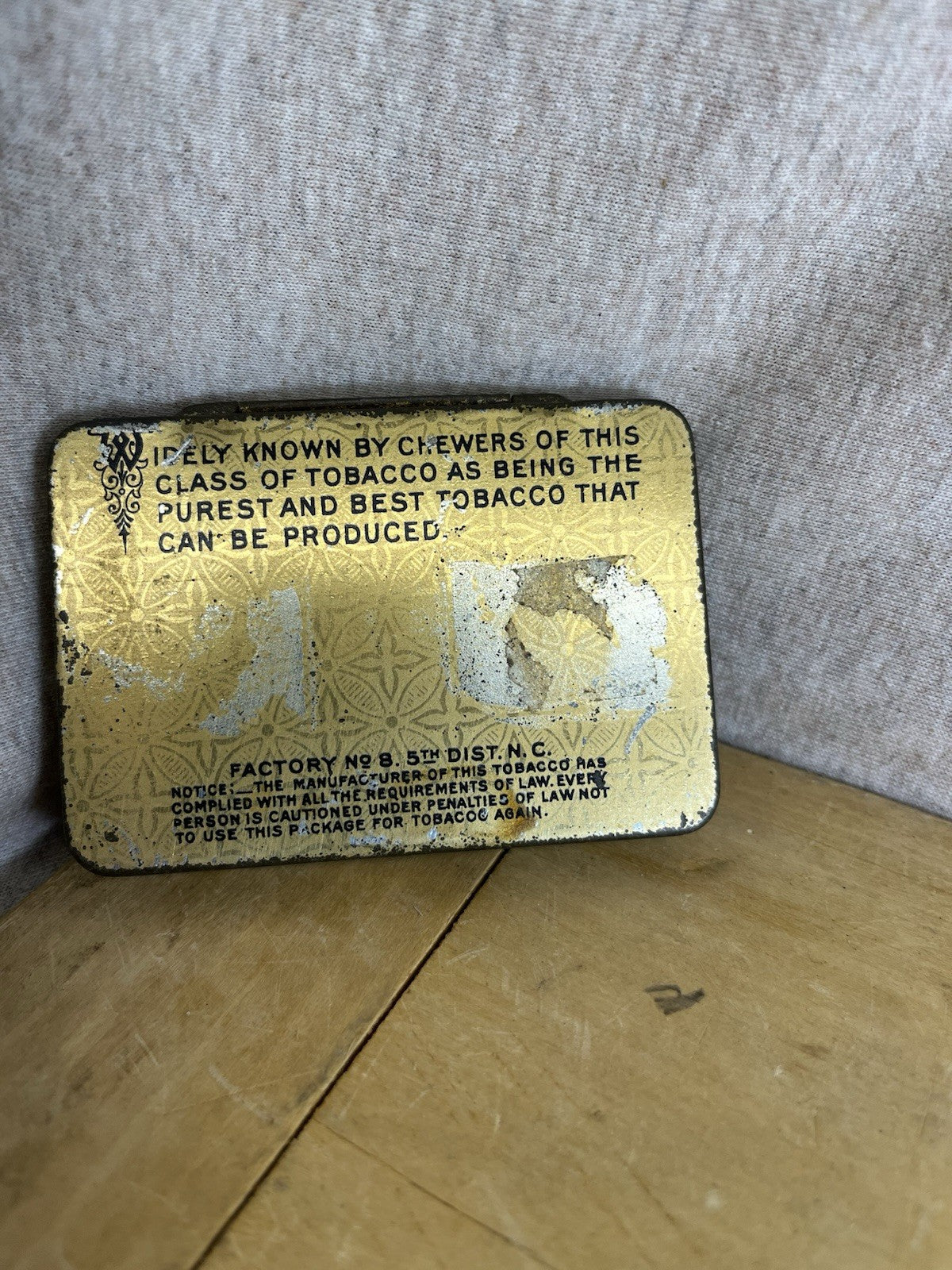 B F Gravely Superior Empty Tobacco Tin