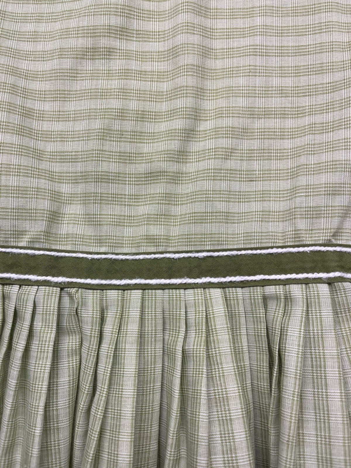 1960-70s Women’s Green Plaid Cotton Sleeveless Tennis Top
