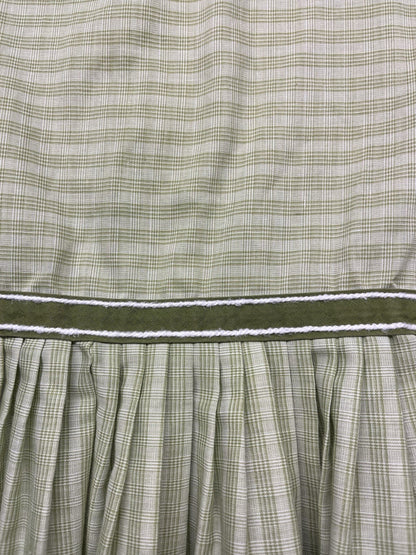 1960-70s Women’s Green Plaid Cotton Sleeveless Tennis Top