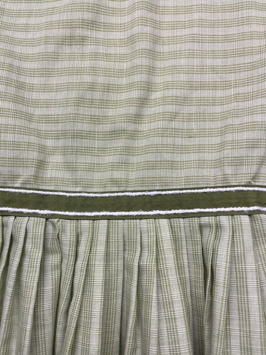 1960-70s Women’s Green Plaid Cotton Sleeveless Tennis Top