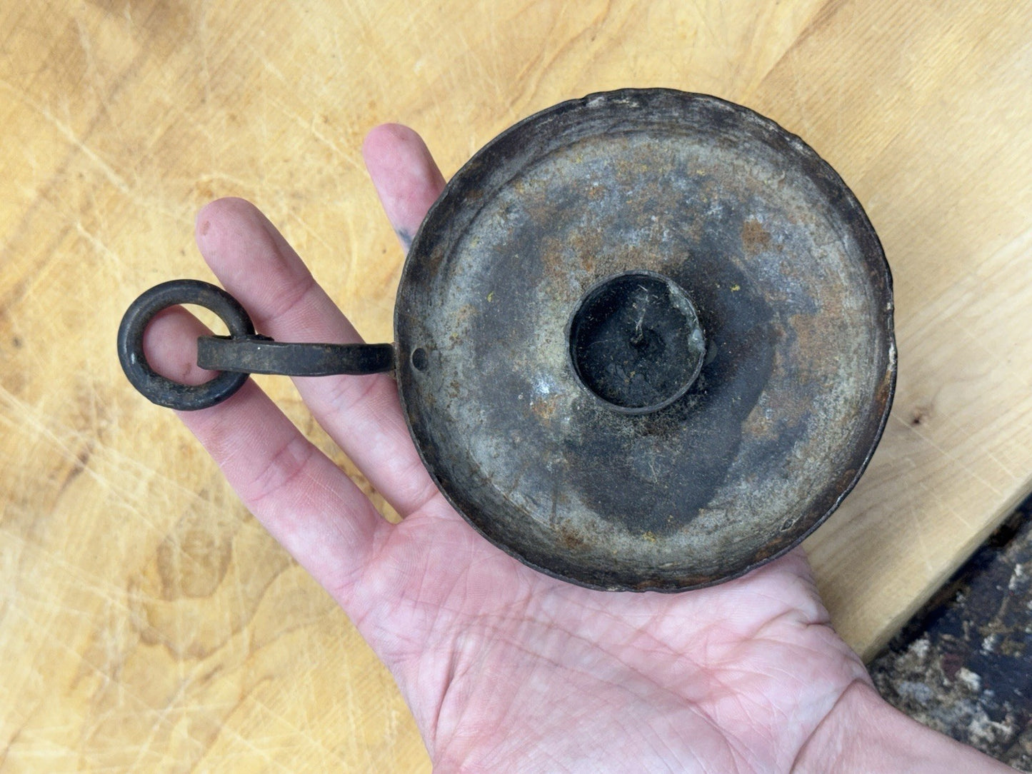 Antique Handheld Candle Holder #1252