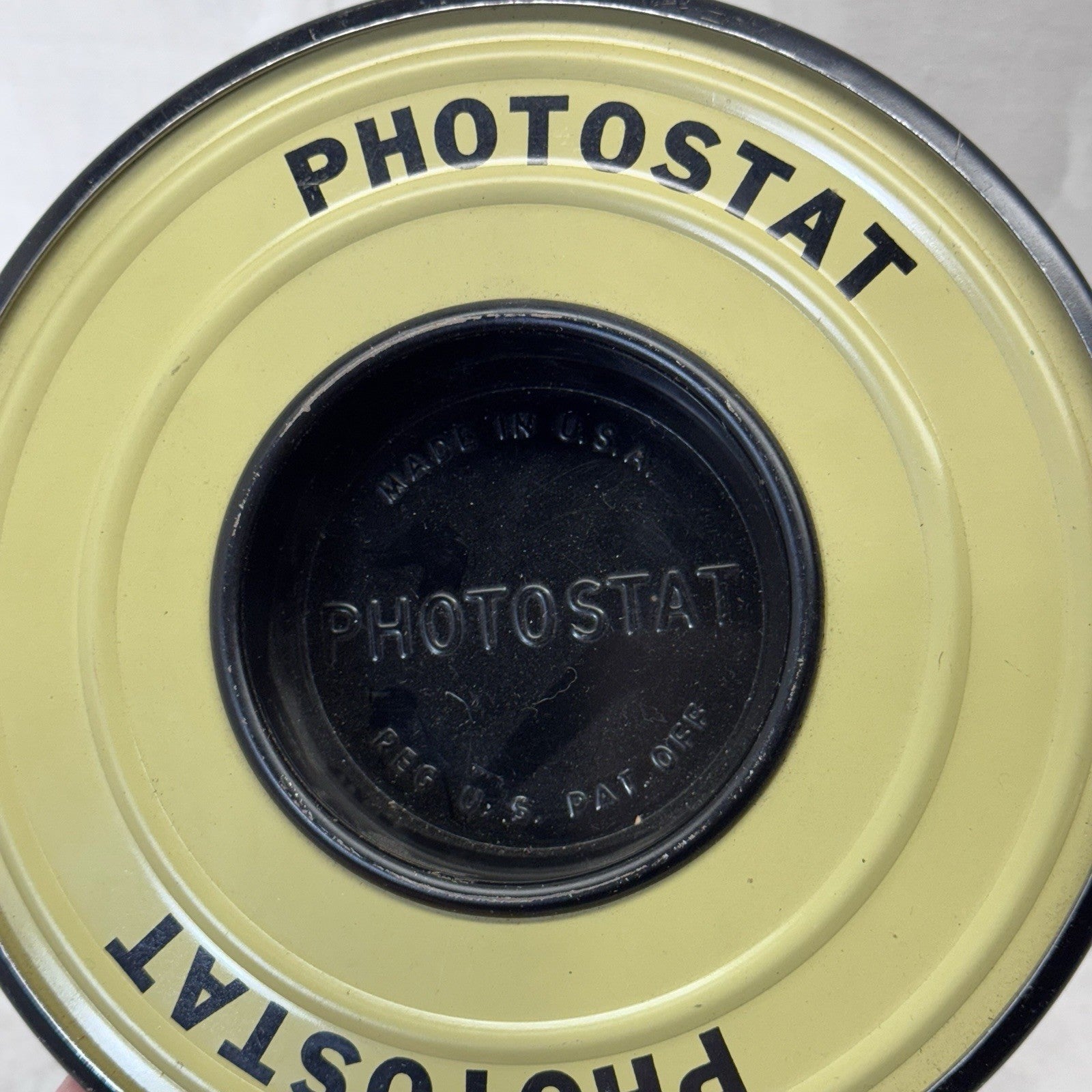 Photostat Ashtray Vintage Metal Round