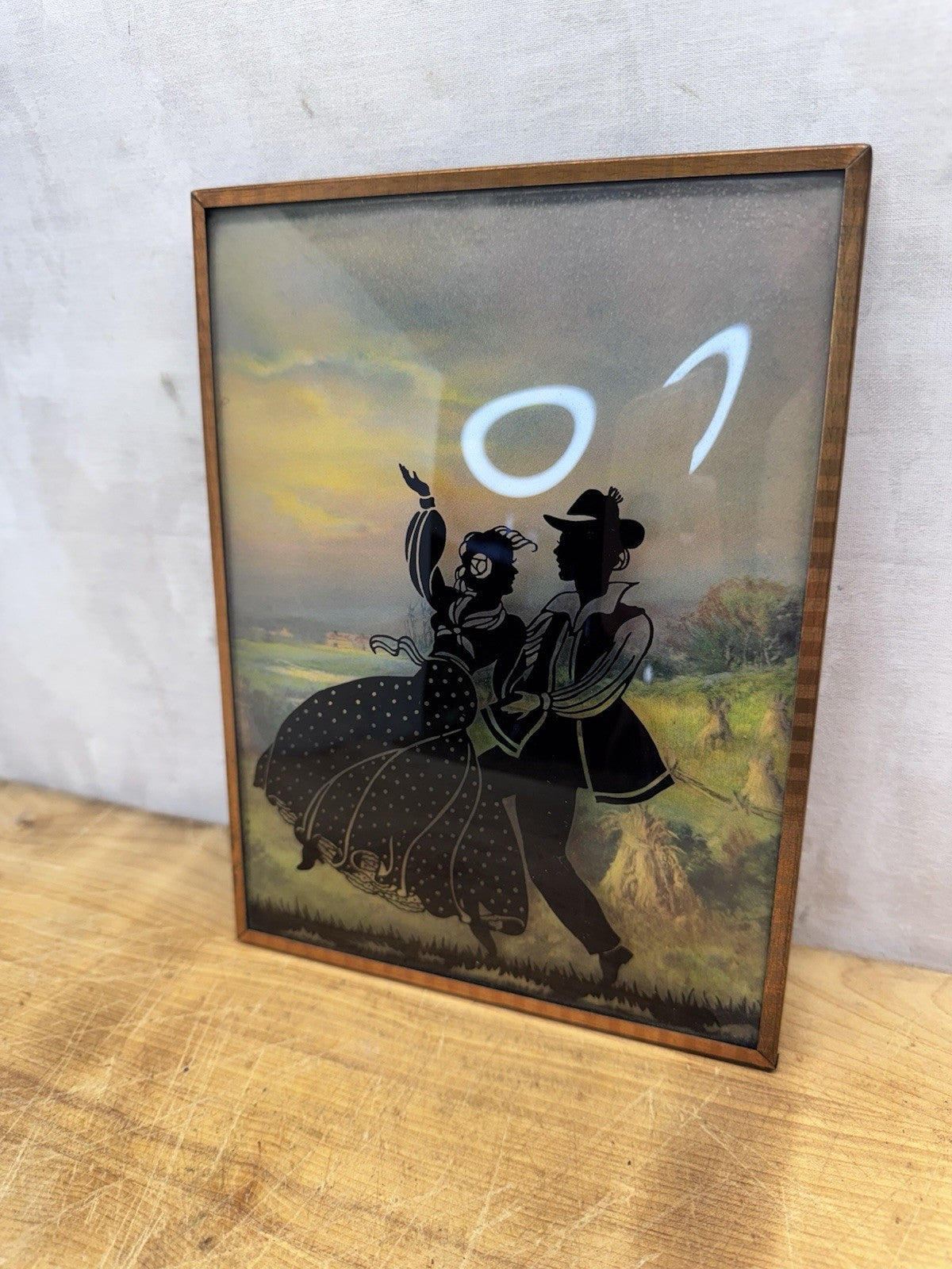Reverse Silhouette Painting Antique #1481