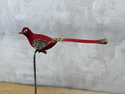 Vintage Christmas Clip On Bird Ornament  #1591