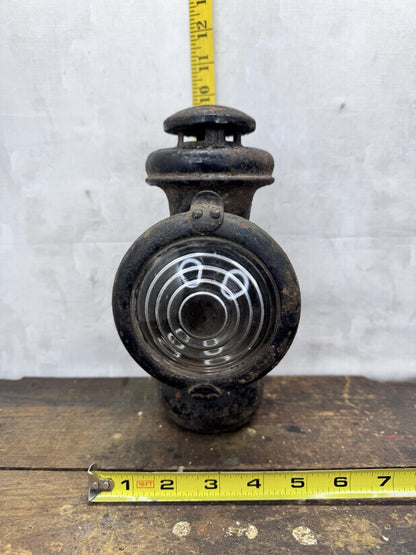 Antique Model T Kerosene Lamp Headlight Intact Glass #1197