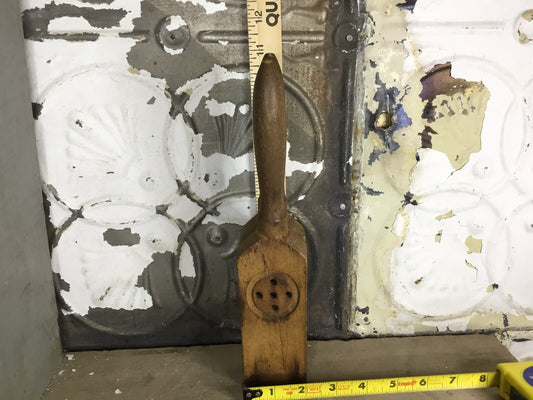 Primitive Antique Wood Garlic Press, Kitchen Decor, Collectible