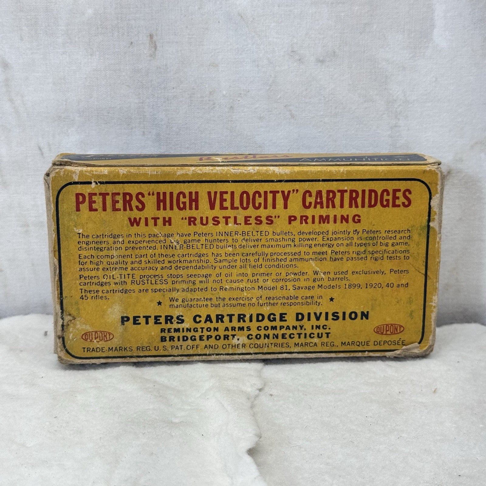 Peters High Velocity Cartridges Shell Box Empty 