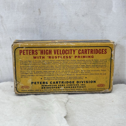 Peters High Velocity Cartridges Shell Box Empty 