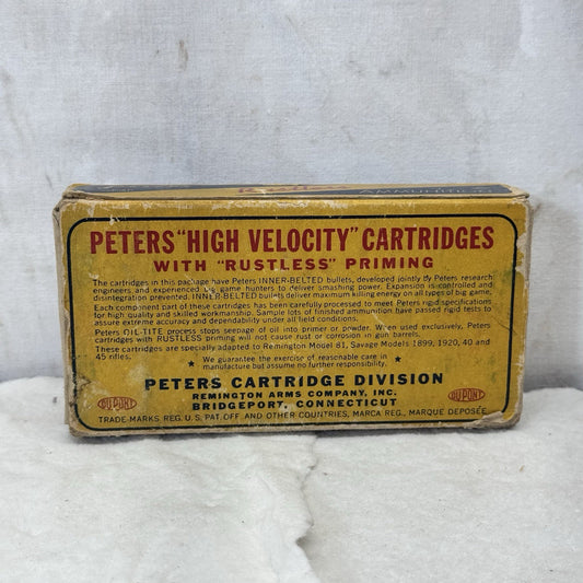 Peters High Velocity Cartridges Shell Box Empty 