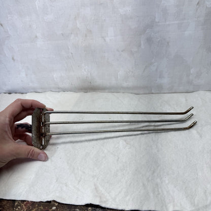 Vintage Metal Three Tier Wall Towel Bar Hanger