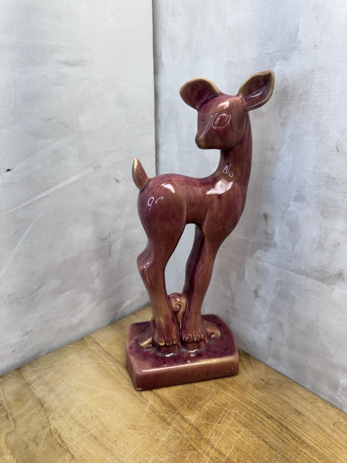Gonder Deer Pottery Tall Vtg #1429