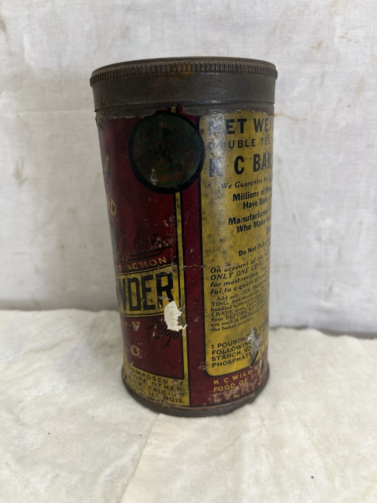 KC Baking Powder Tin Vintage 