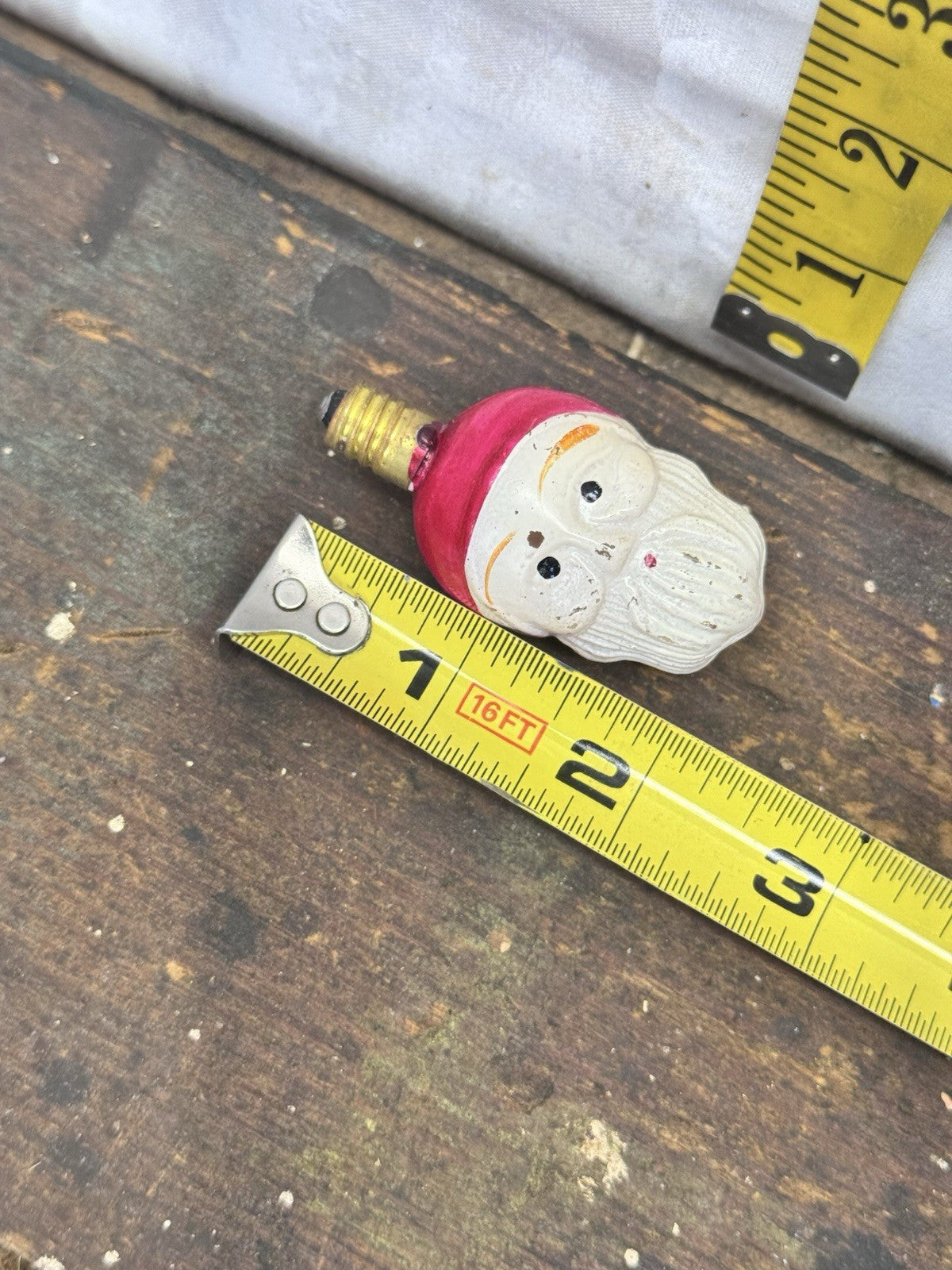 Vtg Santa Head Christmas Bulb #1333