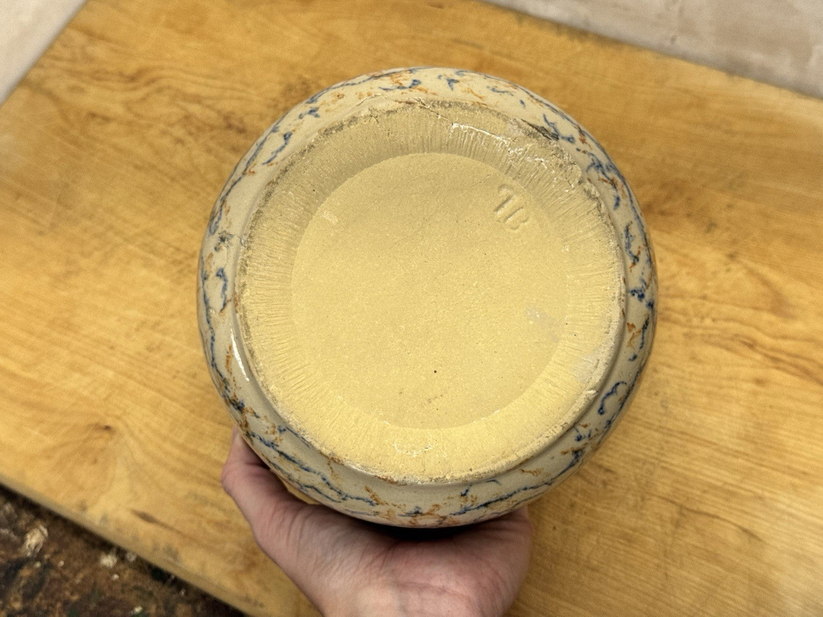 Redwing 7” Spongeware Bowl vintage #1144