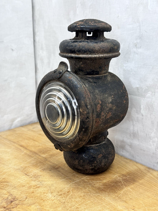 Antique Model T Kerosene Lamp Headlight Intact Glass #1197