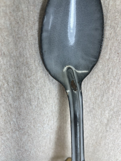Grey Enamel 12” Spoon
