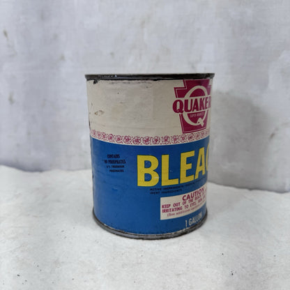 Quaker Bleach Tin Can Paper Label Vintage Empty 