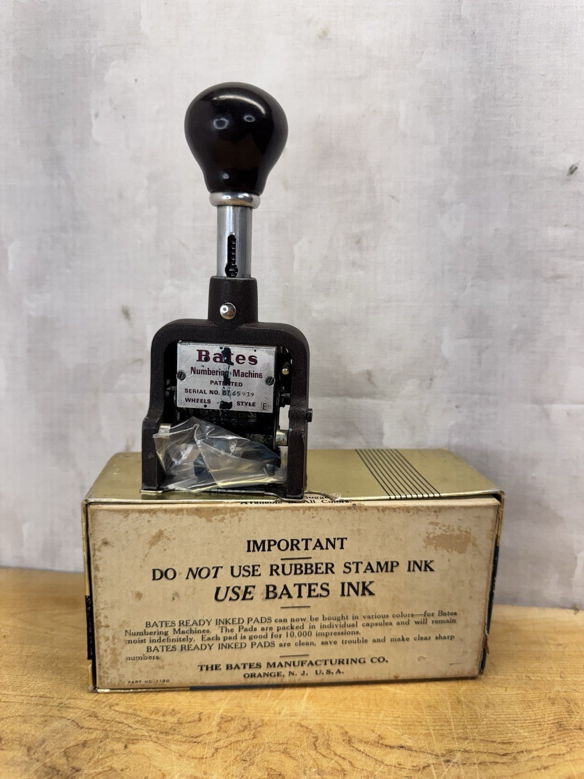 Bates Numbering Machine #1033