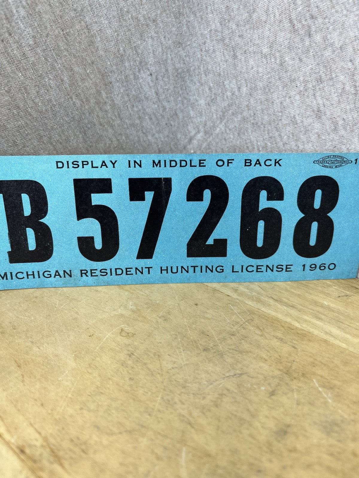 Michigan 1960 Deer Back Tag (B57268)