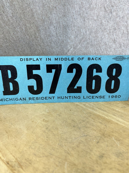 Michigan 1960 Deer Back Tag (B57268)
