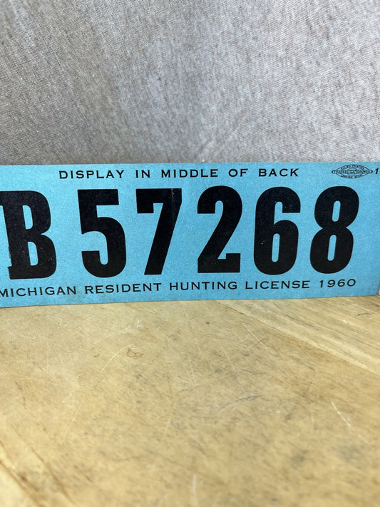 Michigan 1960 Deer Back Tag (B57268)