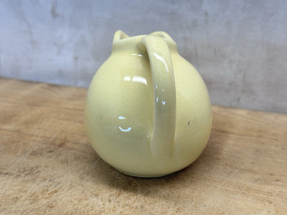 Vintage Yellow Ceramic Mini Creamer Pitcher #S-1556