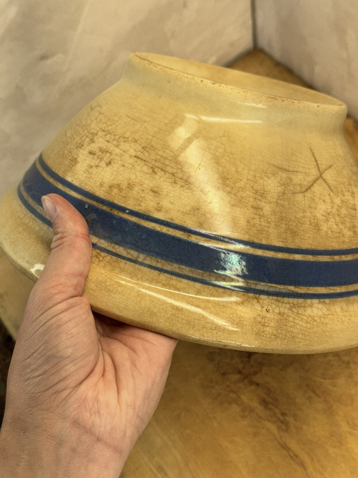 Stoneware Bowl Antique  #1432
