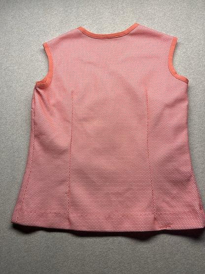 1960s Women’s Orange Knit Sleeveless Shirt