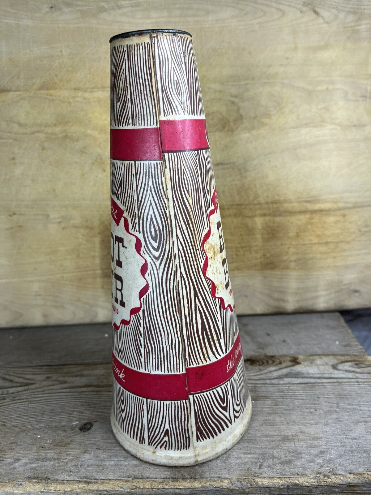 Vintage 1940s Collectible Waxed Cardboard Root beer Cone