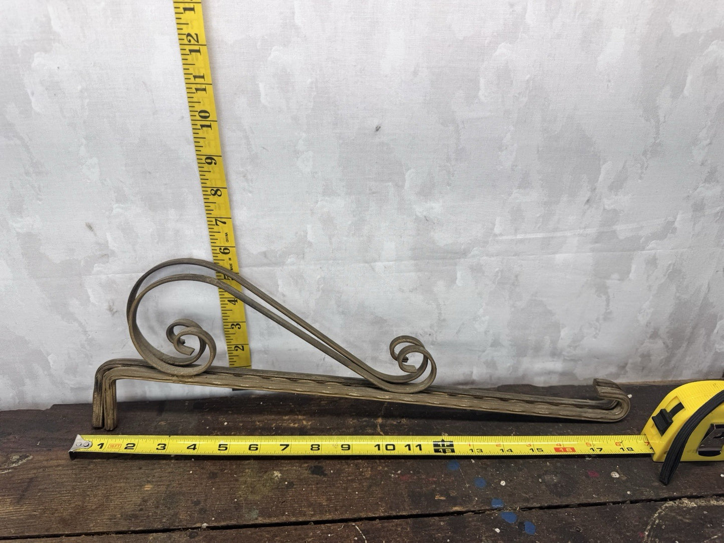 Vintage Pair Curtain Rods With Brackets #1014